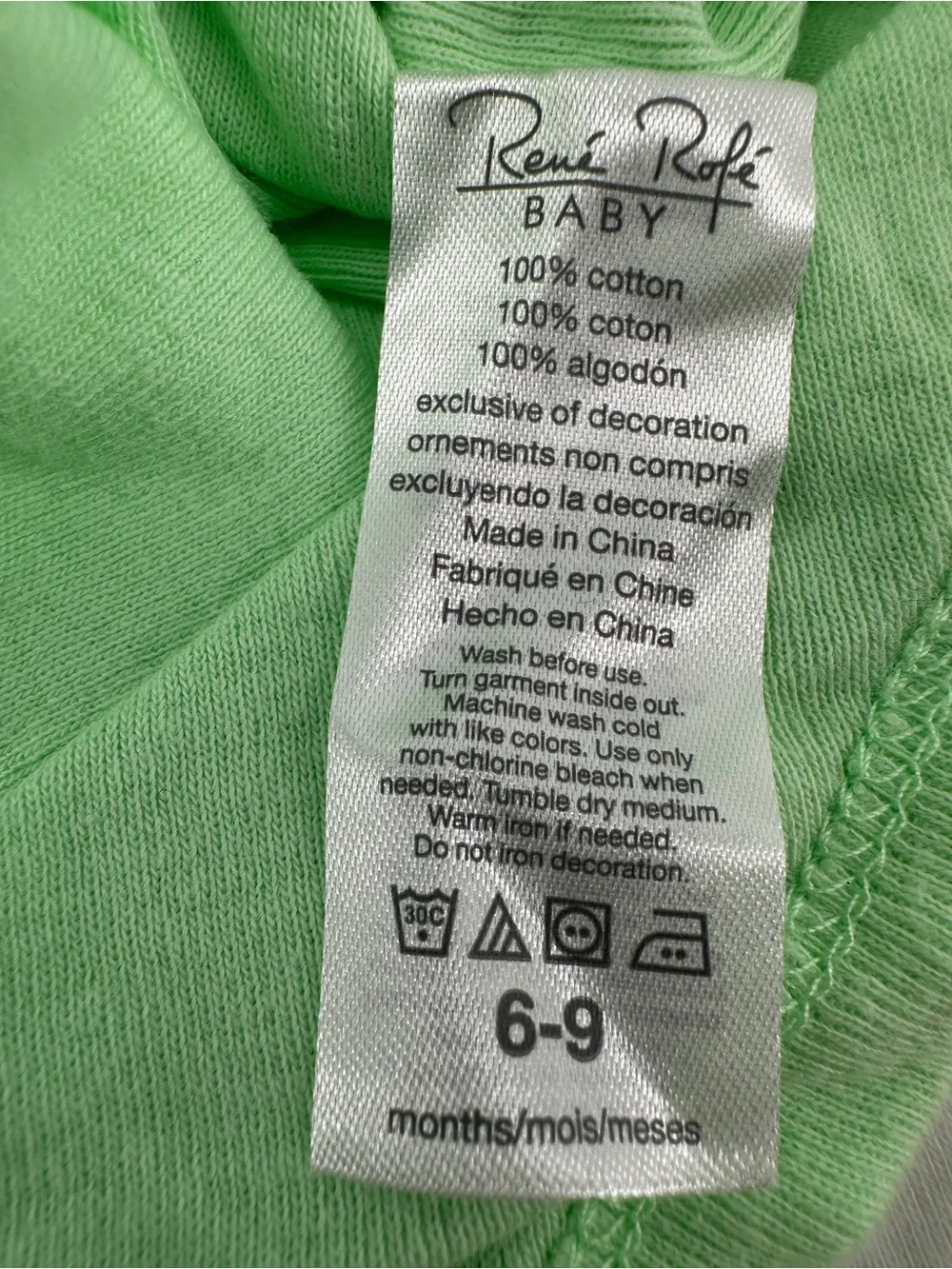 Rene Rofe Baby 6-9 Months Bodysuits Cotton Short Sleeve Underclothes Set 4 Lot